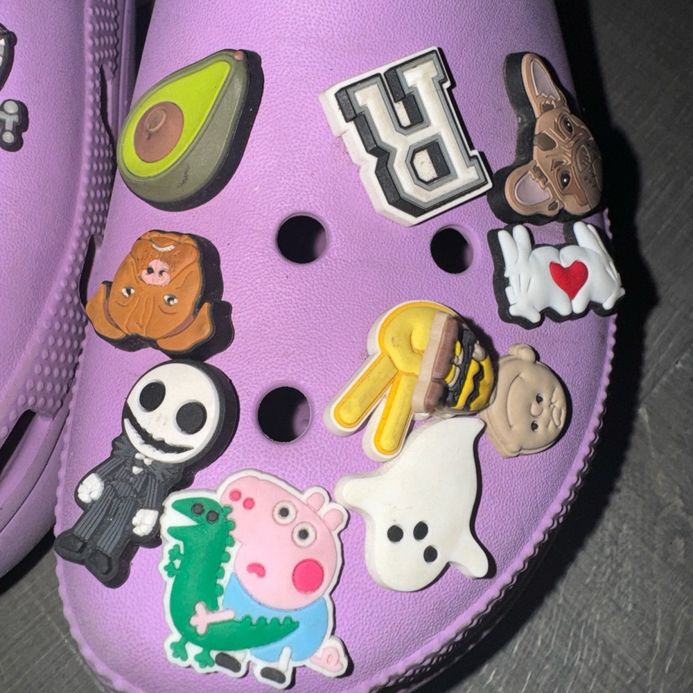 Crocs Lilac Platform Classics Clogs With Jibbits … - image 6